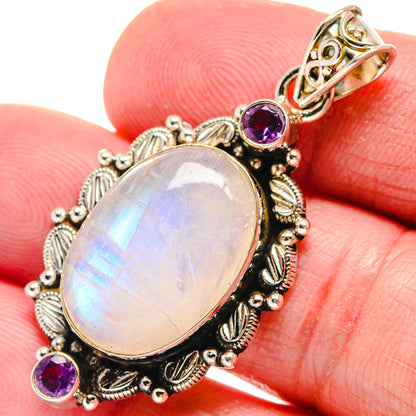 Rainbow Moonstone Pendants handcrafted by Ana Silver Co - PD21292