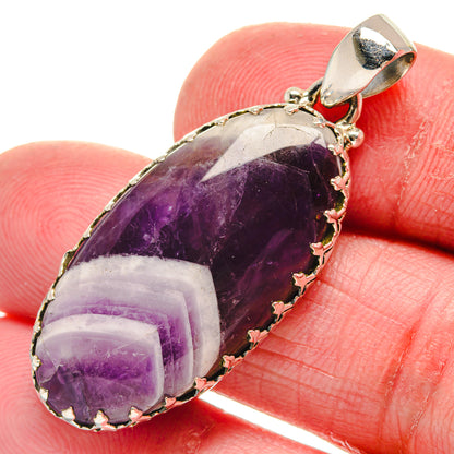 Chevron Amethyst Pendants handcrafted by Ana Silver Co - PD21297