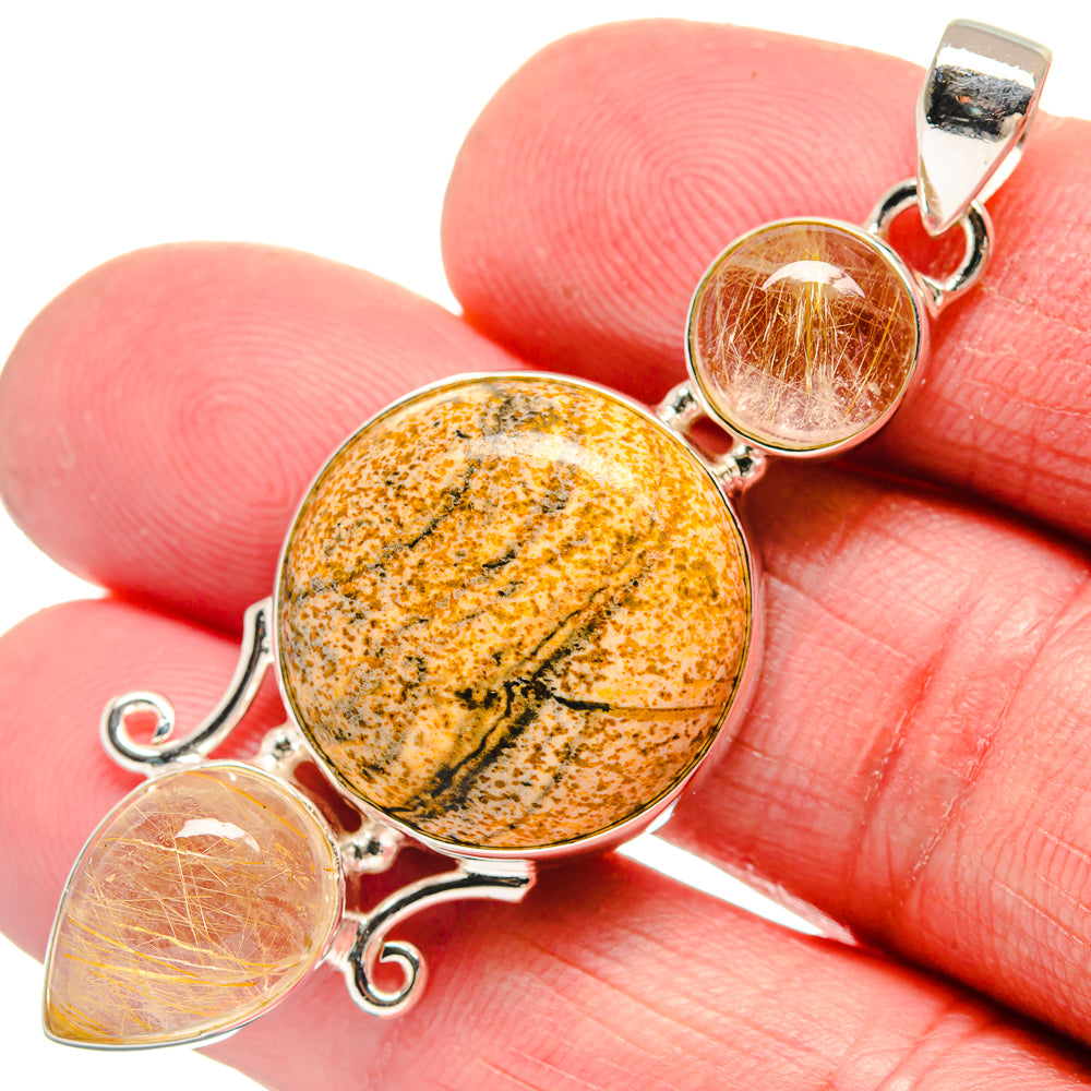 Picture Jasper Pendants handcrafted by Ana Silver Co - PD21299