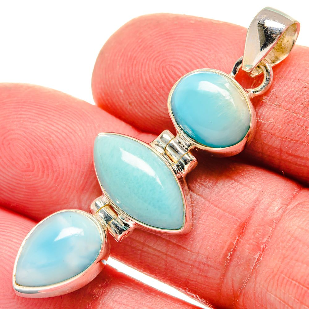 Larimar Pendants handcrafted by Ana Silver Co - PD21312