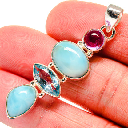 Larimar Pendants handcrafted by Ana Silver Co - PD21313