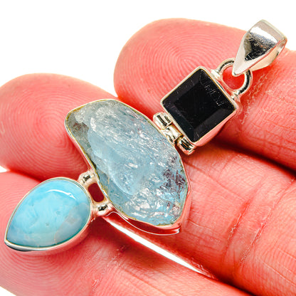 Aquamarine Pendants handcrafted by Ana Silver Co - PD21315