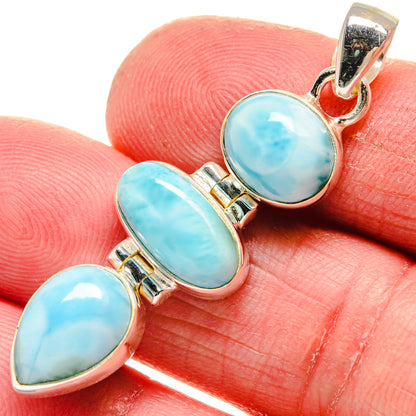Larimar Pendants handcrafted by Ana Silver Co - PD21316