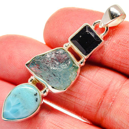 Aquamarine Pendants handcrafted by Ana Silver Co - PD21325