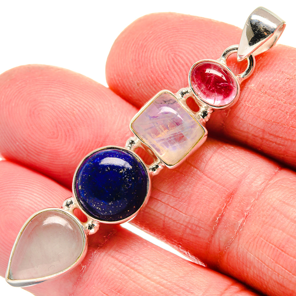 Rainbow Moonstone Pendants handcrafted by Ana Silver Co - PD21331