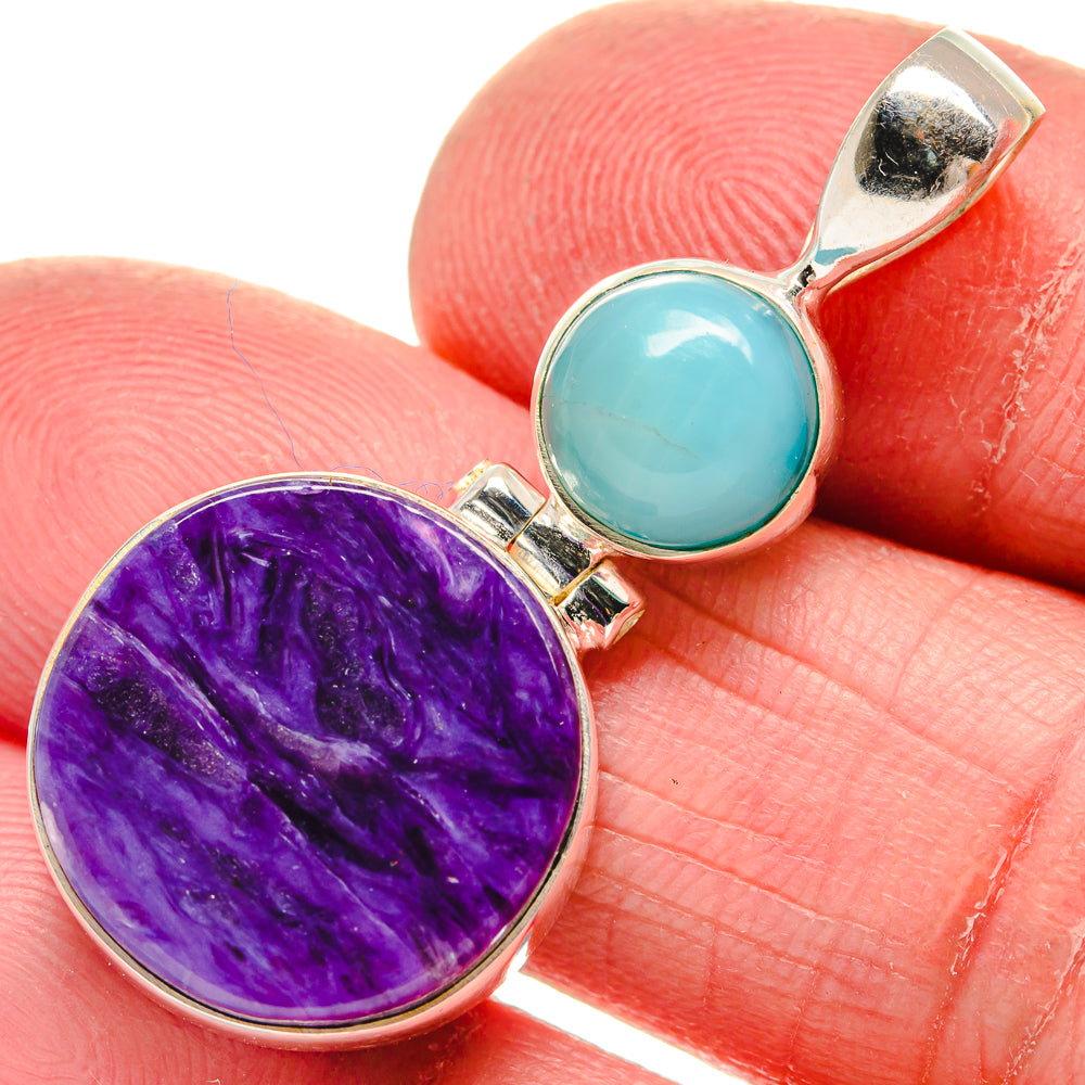 Charoite Pendants handcrafted by Ana Silver Co - PD21336