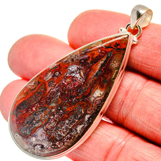 Crazy Lace Agate Pendants handcrafted by Ana Silver Co - PD21355