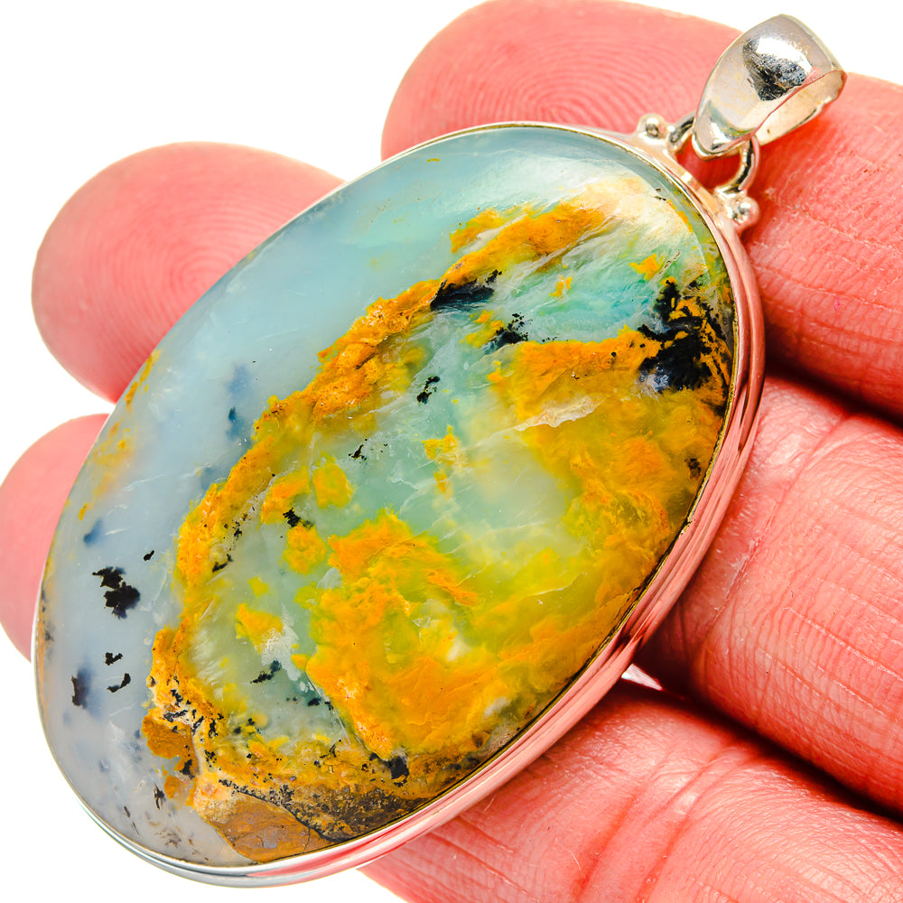 Peruvian Opal Pendants handcrafted by Ana Silver Co - PD21356