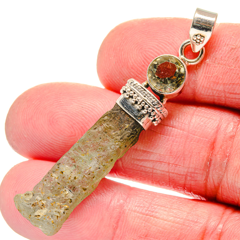 Green Kyanite Pendants handcrafted by Ana Silver Co - PD21360