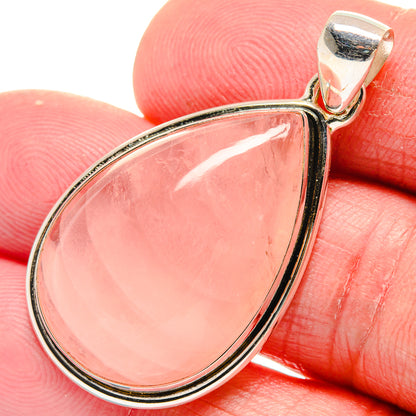 Rose Quartz Pendants handcrafted by Ana Silver Co - PD21363