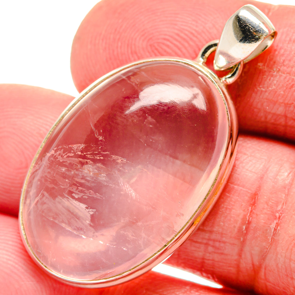 Rose Quartz Pendants handcrafted by Ana Silver Co - PD21365