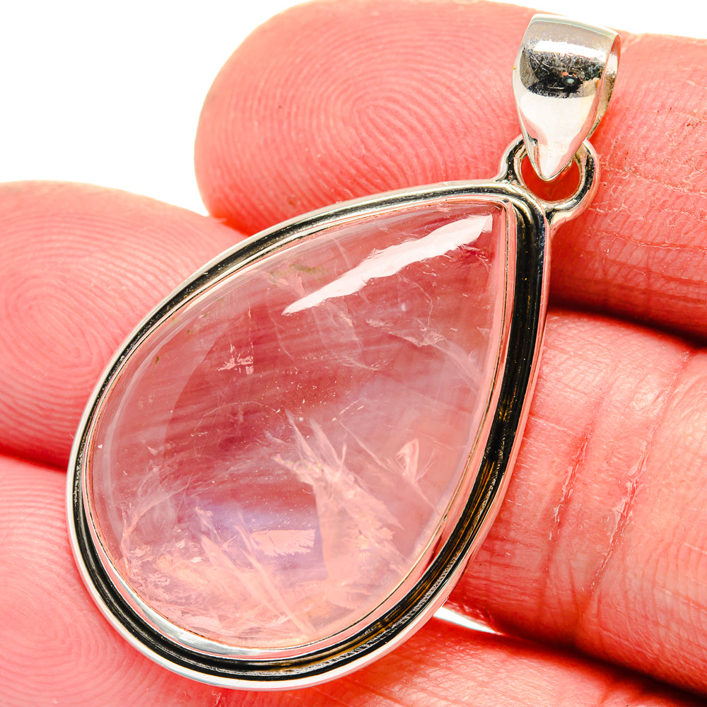 Rose Quartz Pendants handcrafted by Ana Silver Co - PD21367