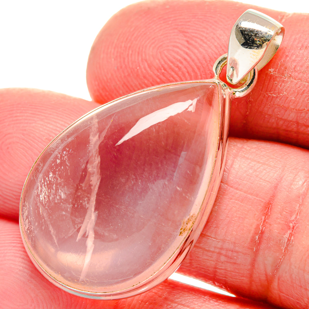 Rose Quartz Pendants handcrafted by Ana Silver Co - PD21368