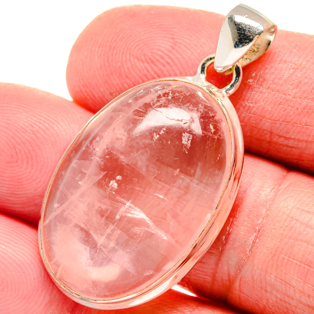 Rose Quartz Pendants handcrafted by Ana Silver Co - PD21371