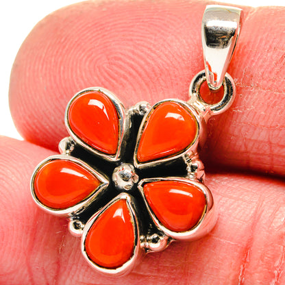 Mediterranean Red Coral Pendants handcrafted by Ana Silver Co - PD21382