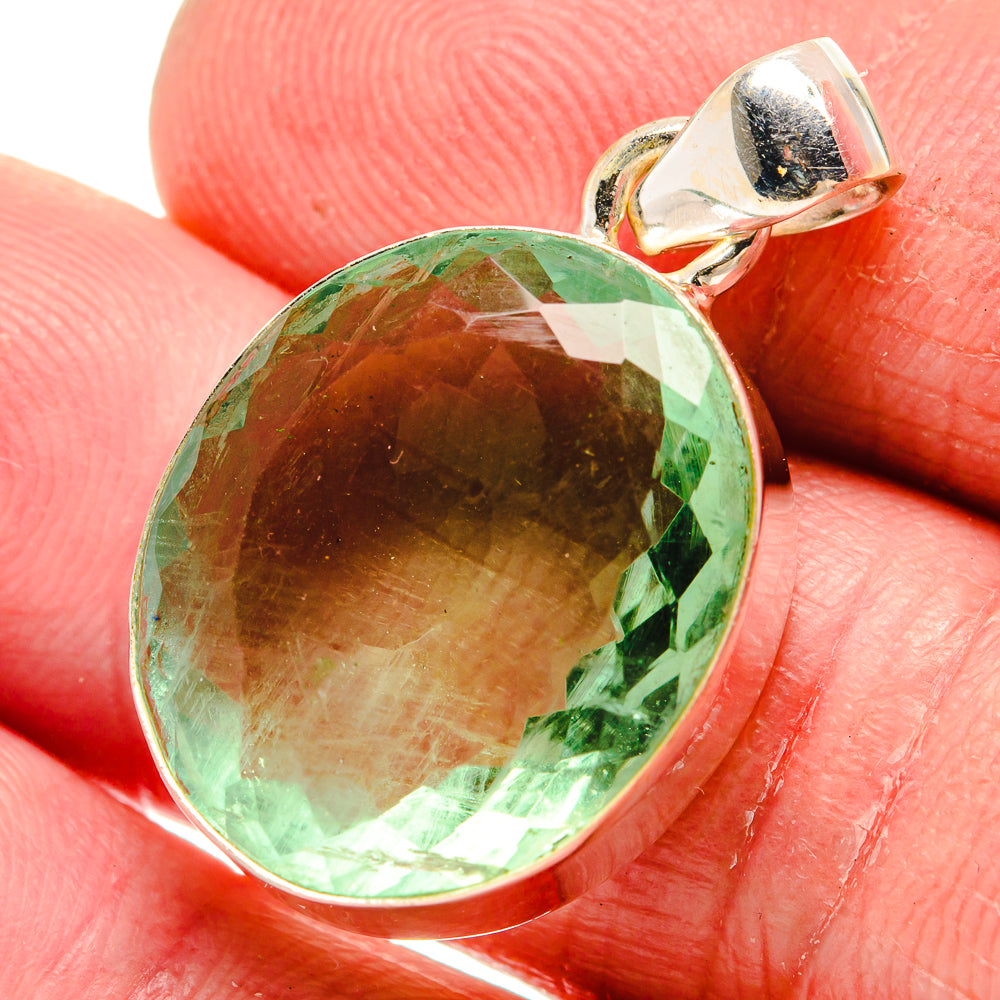 Green Fluorite Pendants handcrafted by Ana Silver Co - PD21388