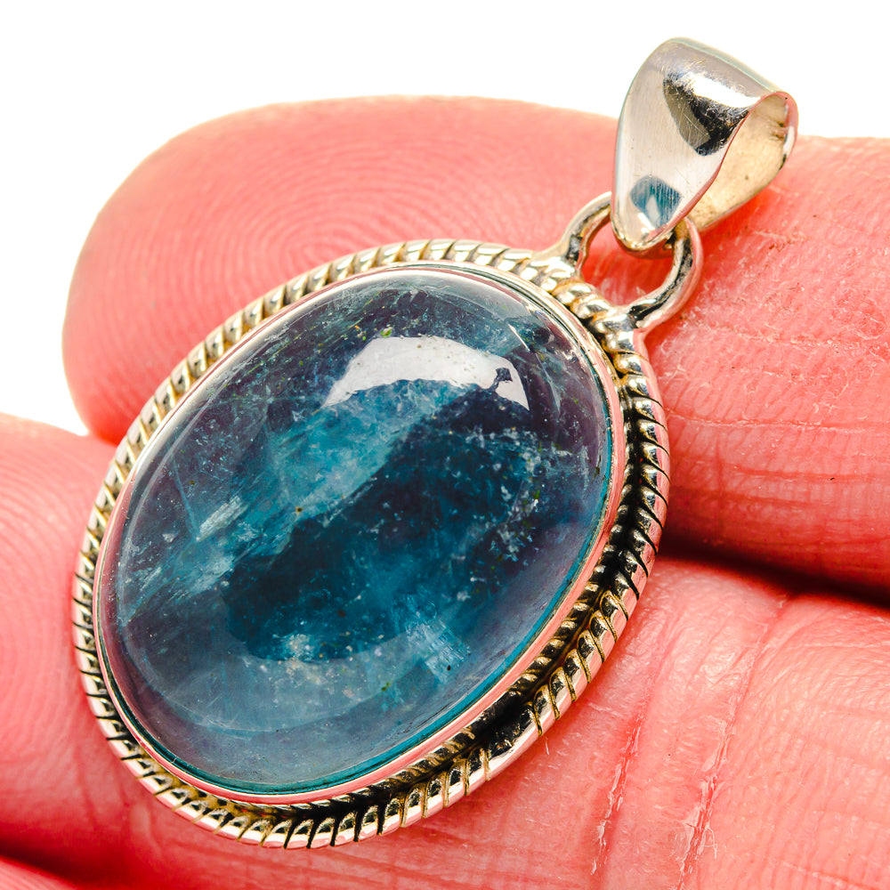 Blue Fluorite Pendants handcrafted by Ana Silver Co - PD21390