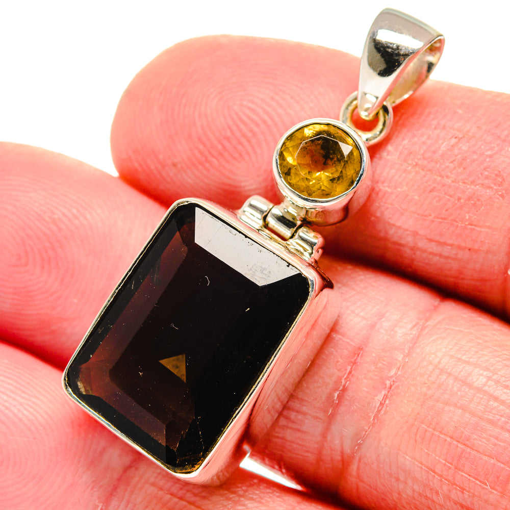 Smoky Quartz Pendants handcrafted by Ana Silver Co - PD21392