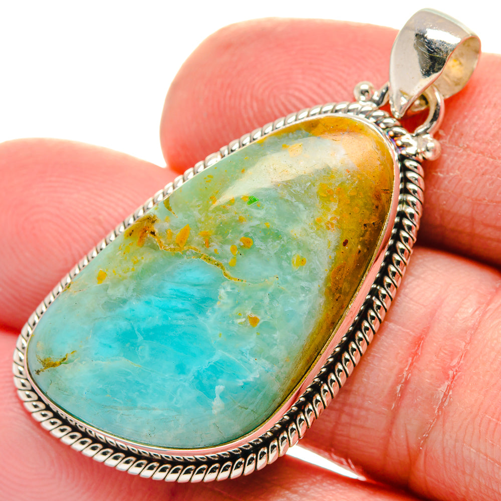 Peruvian Opal Pendants handcrafted by Ana Silver Co - PD21404