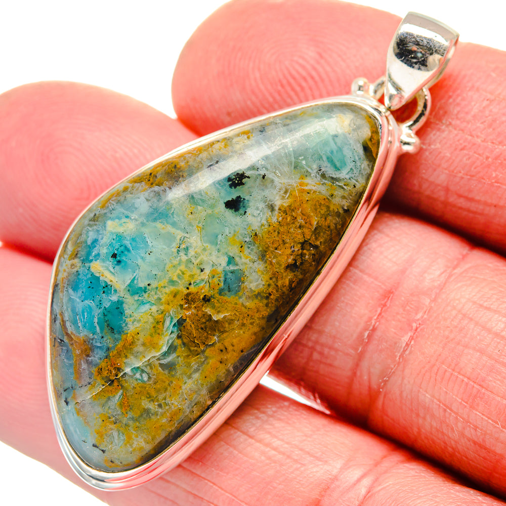 Peruvian Opal Pendants handcrafted by Ana Silver Co - PD21405