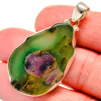 Ruby Fuchsite Pendants handcrafted by Ana Silver Co - PD21406