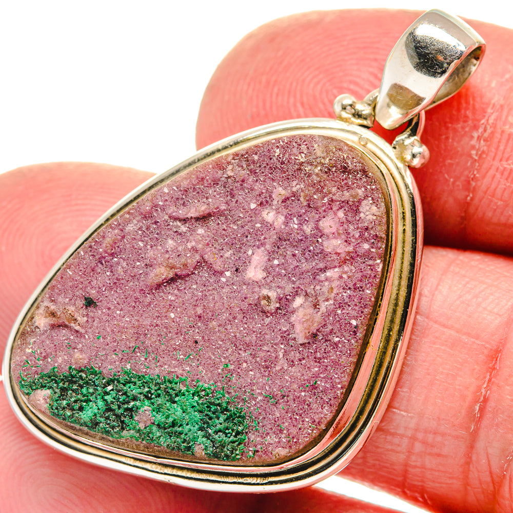 Cobalto Calcite Druzy Pendants handcrafted by Ana Silver Co - PD21409