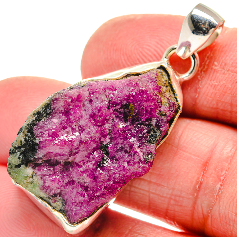 Ruby Zoisite Pendants handcrafted by Ana Silver Co - PD21410