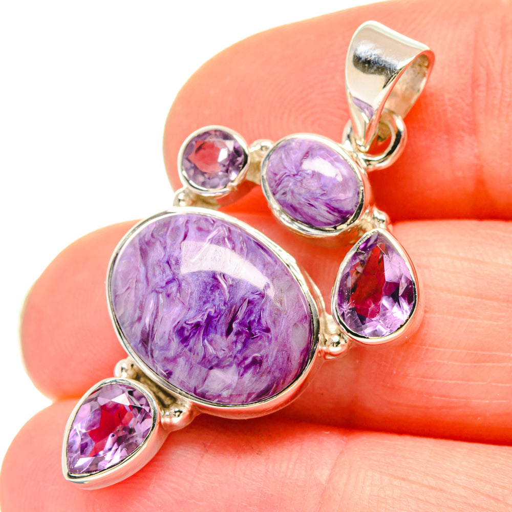 Charorite Pendants handcrafted by Ana Silver Co - PD21429