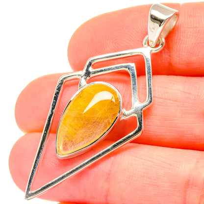 Rutilated Quartz Pendants handcrafted by Ana Silver Co - PD21430