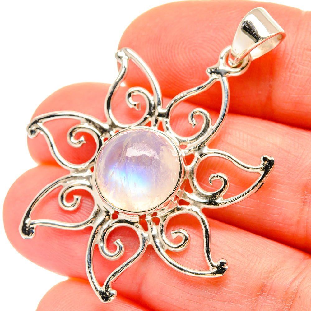 Rainbow Moonstone Pendants handcrafted by Ana Silver Co - PD21432