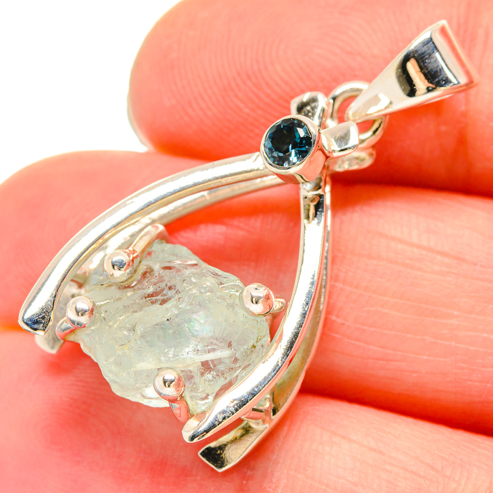 Aquamarine Pendants handcrafted by Ana Silver Co - PD21440