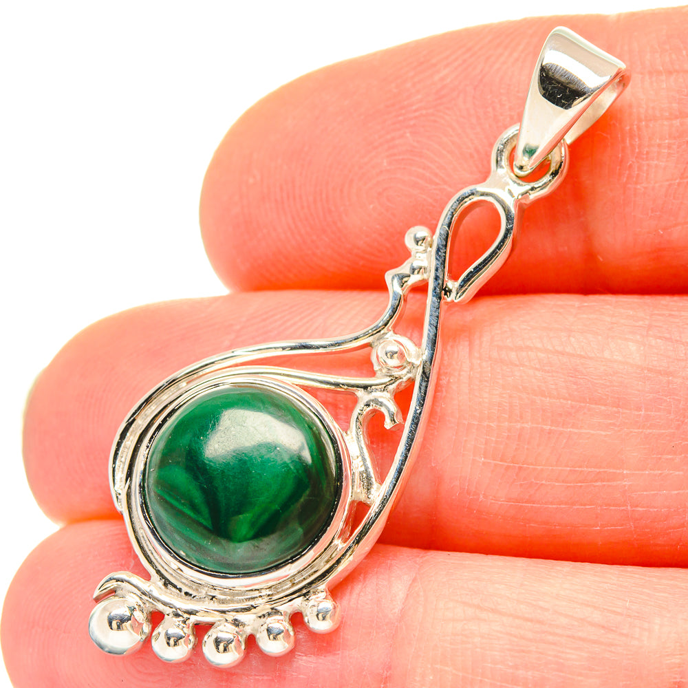 Malachite Pendants handcrafted by Ana Silver Co - PD21444