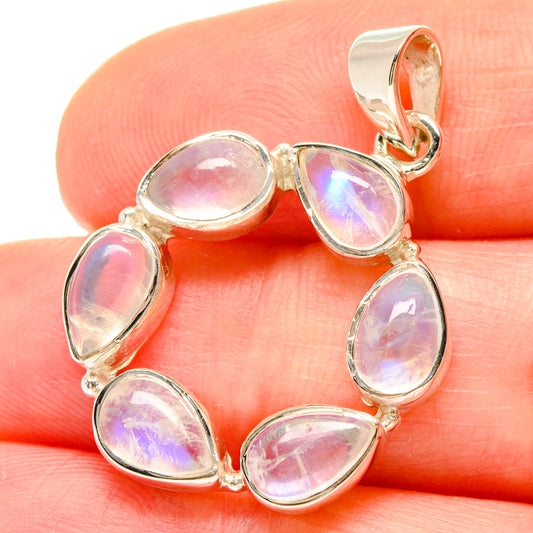 Rainbow Moonstone Pendants handcrafted by Ana Silver Co - PD21453