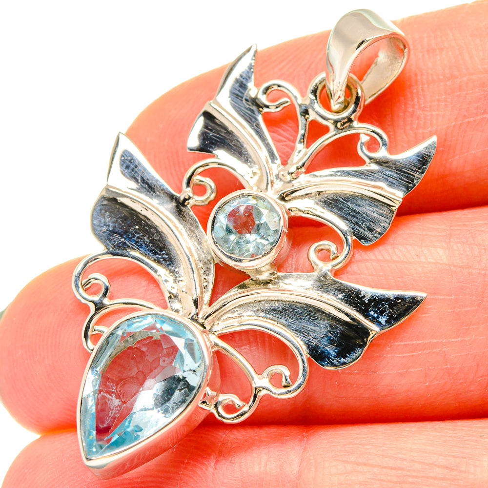 Blue Topaz Pendants handcrafted by Ana Silver Co - PD21457