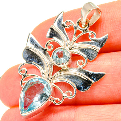 Blue Topaz Pendants handcrafted by Ana Silver Co - PD21457