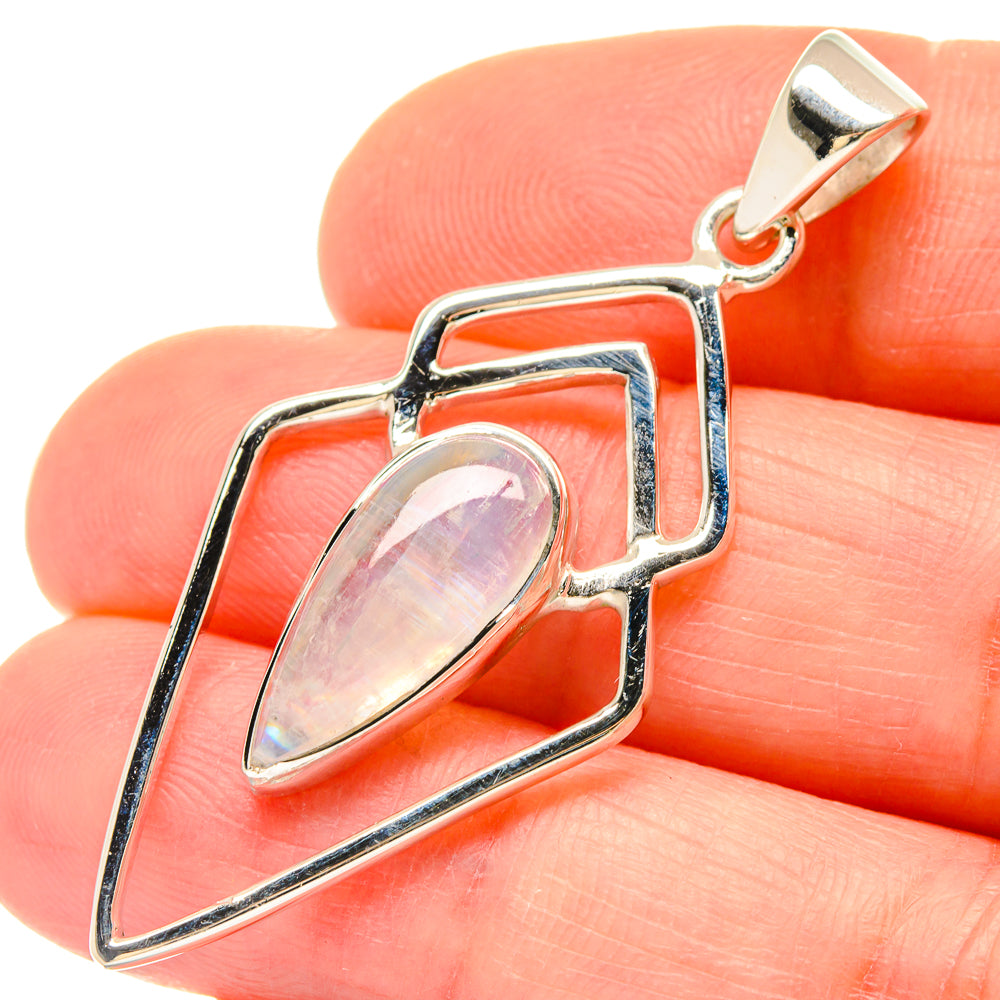 Rainbow Moonstone Pendants handcrafted by Ana Silver Co - PD21474