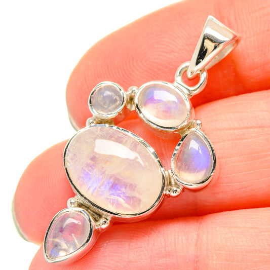 Rainbow Moonstone Pendants handcrafted by Ana Silver Co - PD21476