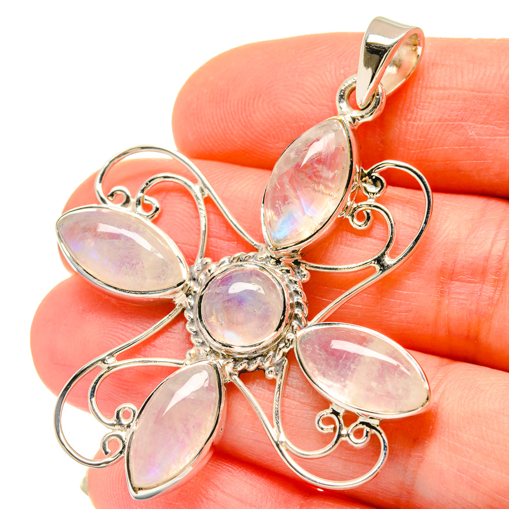 Rainbow Moonstone Pendants handcrafted by Ana Silver Co - PD21477