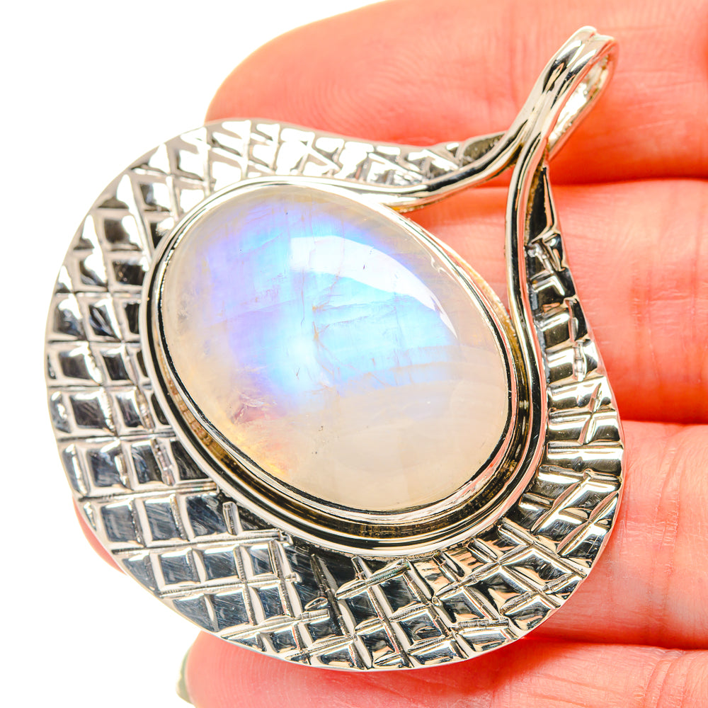 Rainbow Moonstone Pendants handcrafted by Ana Silver Co - PD21478