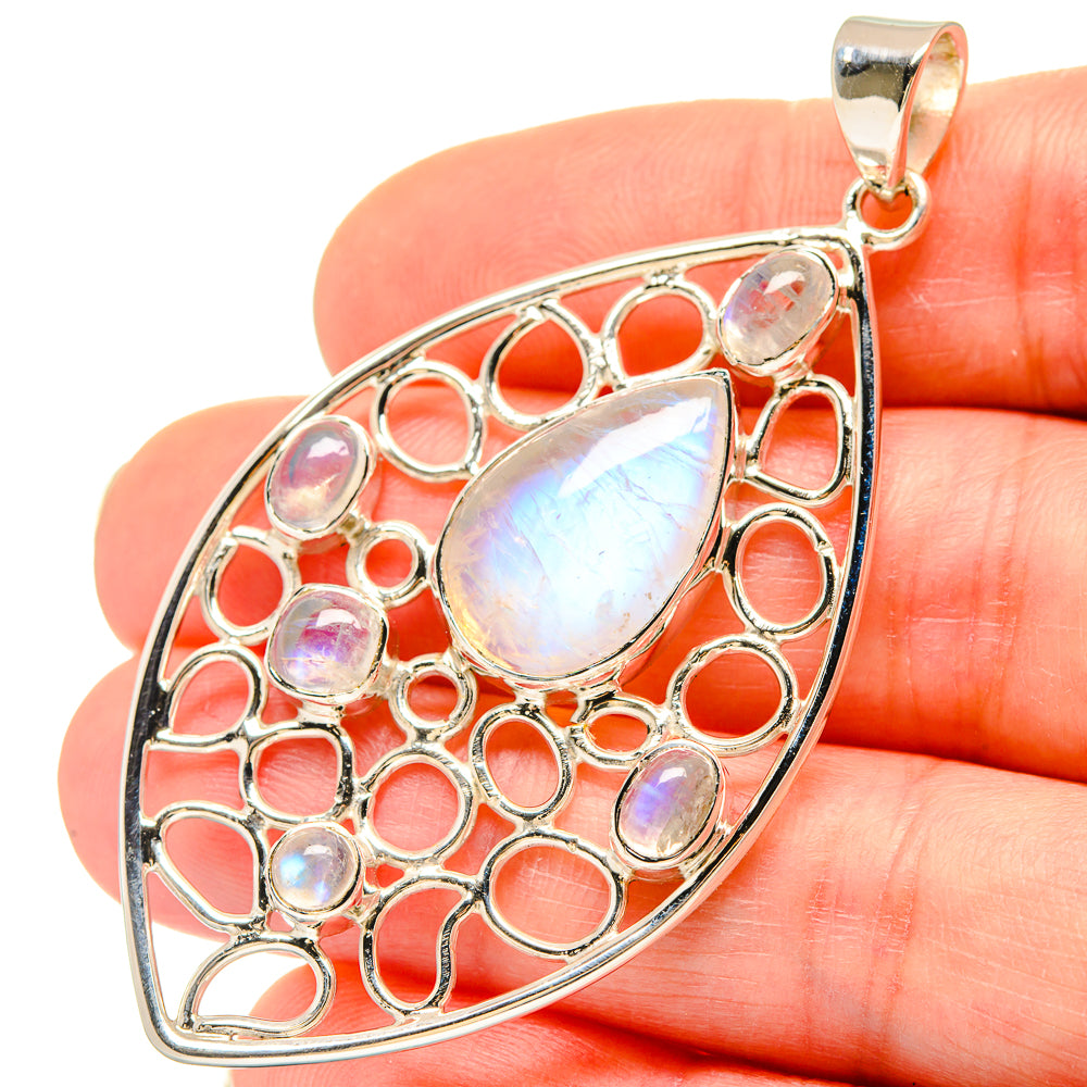 Rainbow Moonstone Pendants handcrafted by Ana Silver Co - PD21479