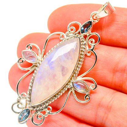 Rainbow Moonstone Pendants handcrafted by Ana Silver Co - PD21480