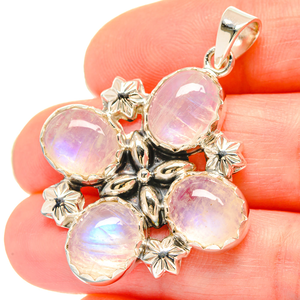 Rainbow Moonstone Pendants handcrafted by Ana Silver Co - PD21481