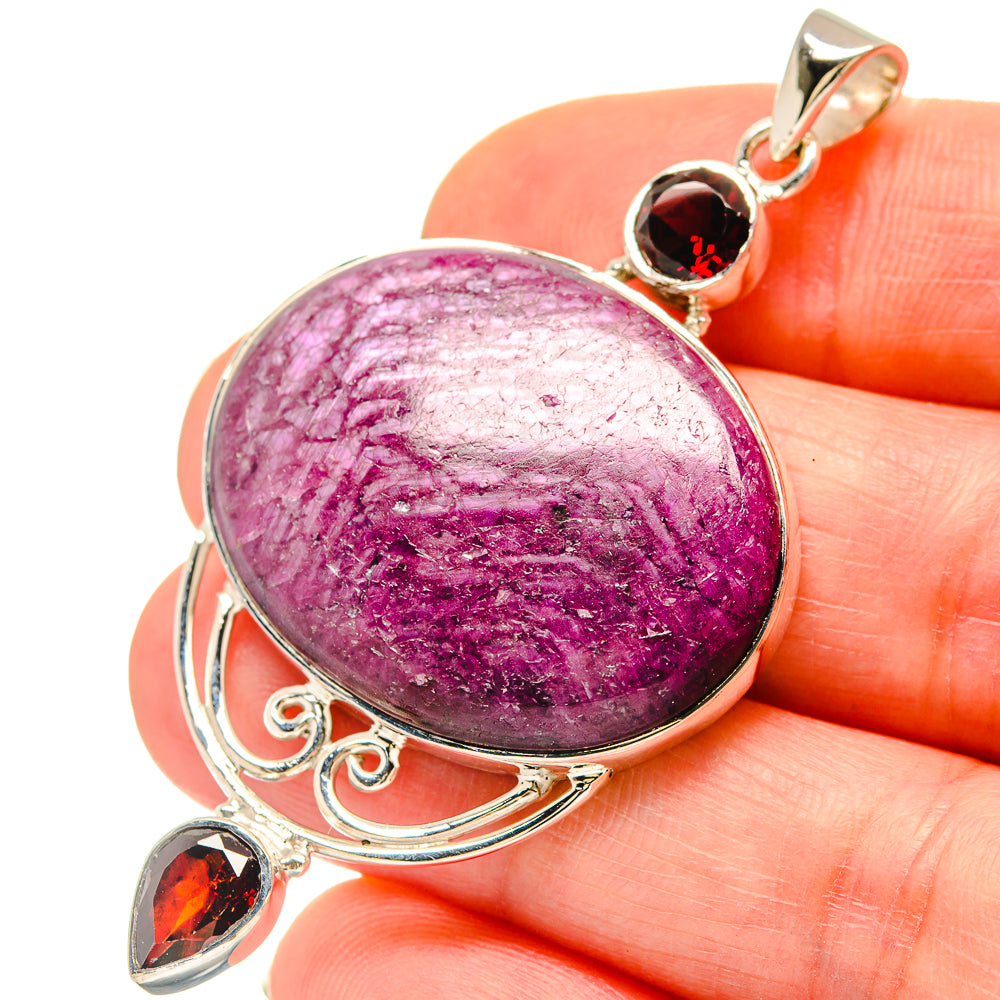 Ruby Pendants handcrafted by Ana Silver Co - PD21485