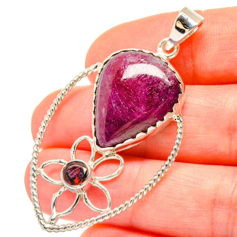 Ruby Pendants handcrafted by Ana Silver Co - PD21486
