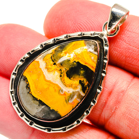 Bumble Bee Jasper Pendants handcrafted by Ana Silver Co - PD21488