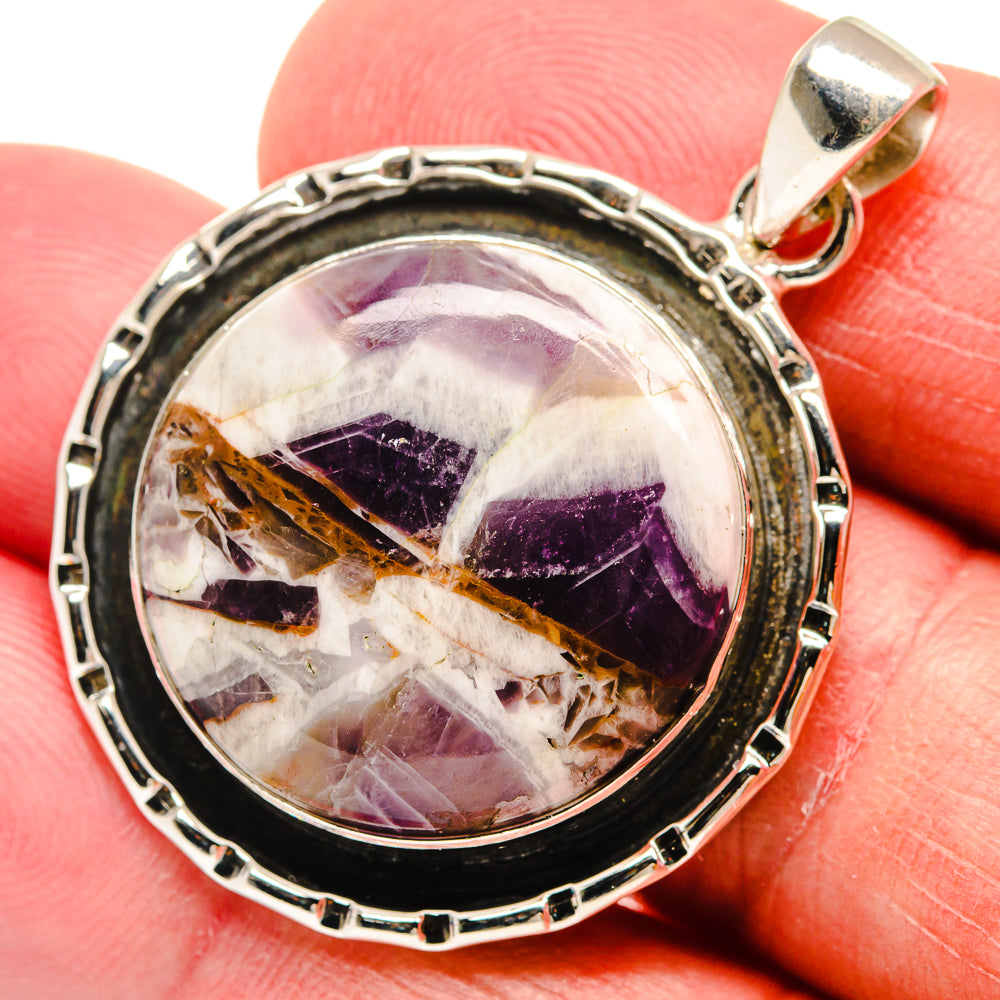 Chevron Amethyst Pendants handcrafted by Ana Silver Co - PD21493