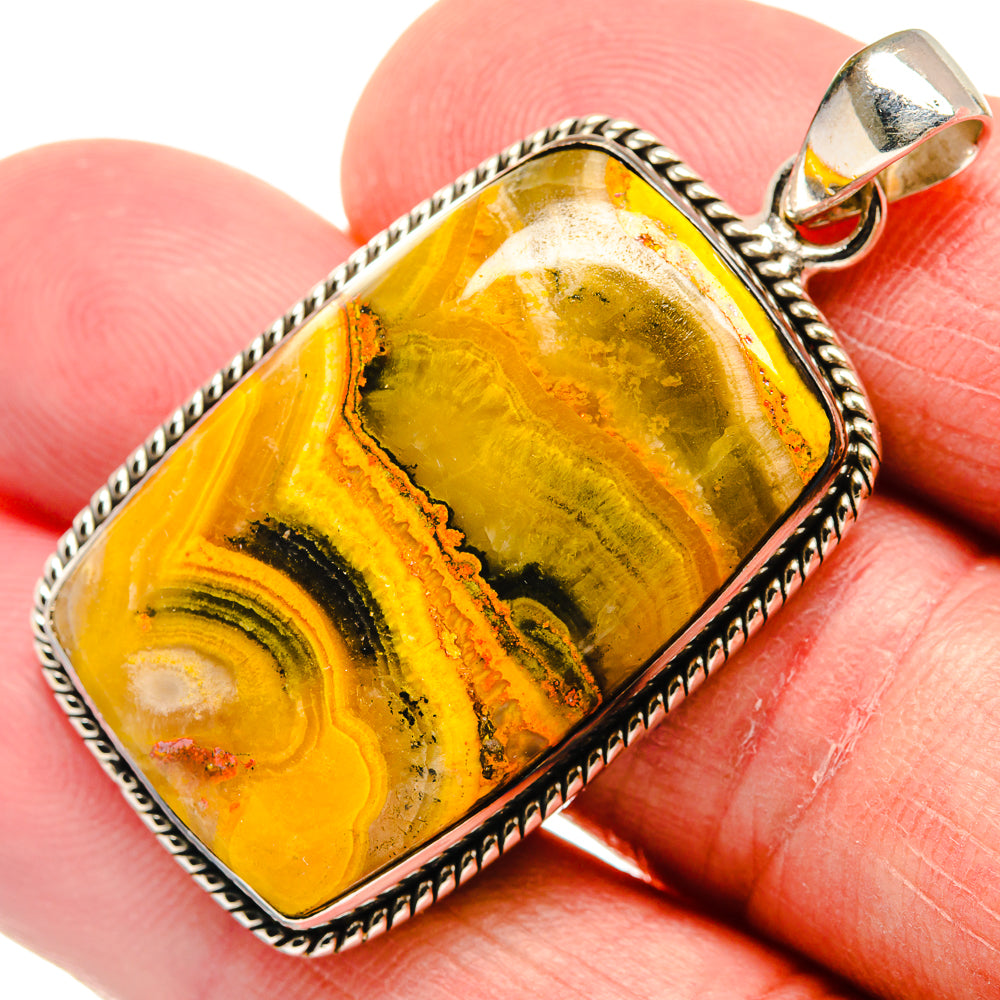 Bumble Bee Jasper Pendants handcrafted by Ana Silver Co - PD21494