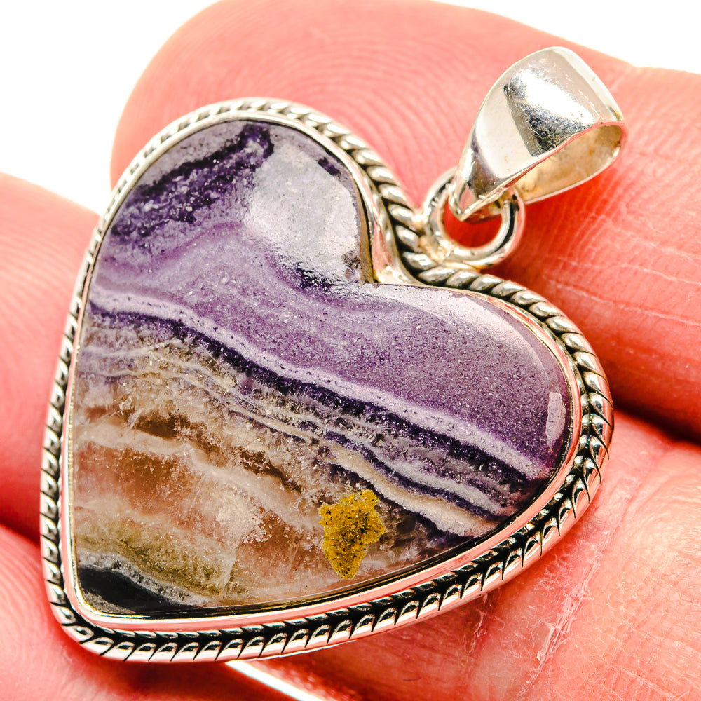 Chevron Amethyst Pendants handcrafted by Ana Silver Co - PD21499
