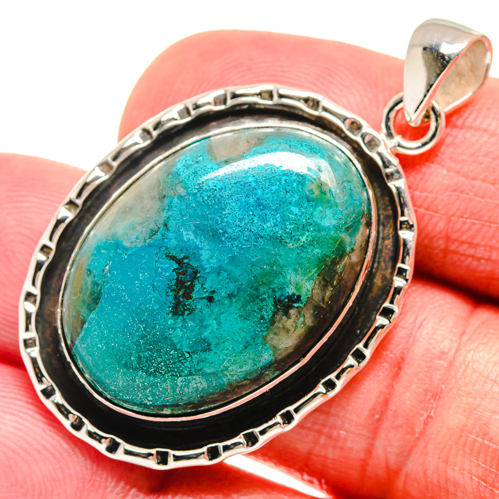 Chrysocolla In Quartz Pendants handcrafted by Ana Silver Co - PD21514