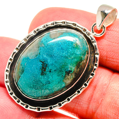Chrysocolla In Quartz Pendants handcrafted by Ana Silver Co - PD21514